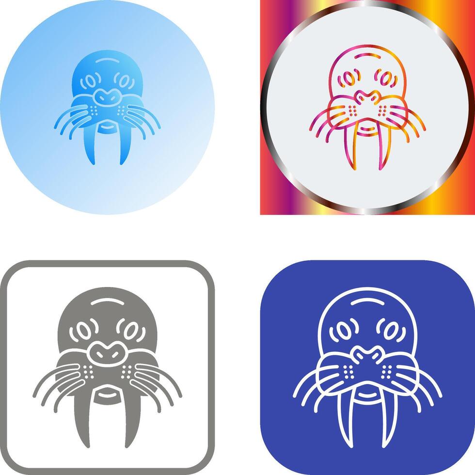 Walrus Icon Design vector