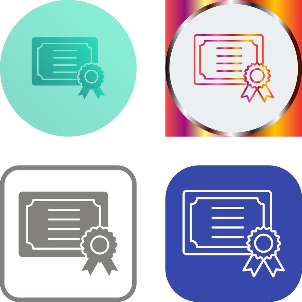 Certificate Icon Design vector