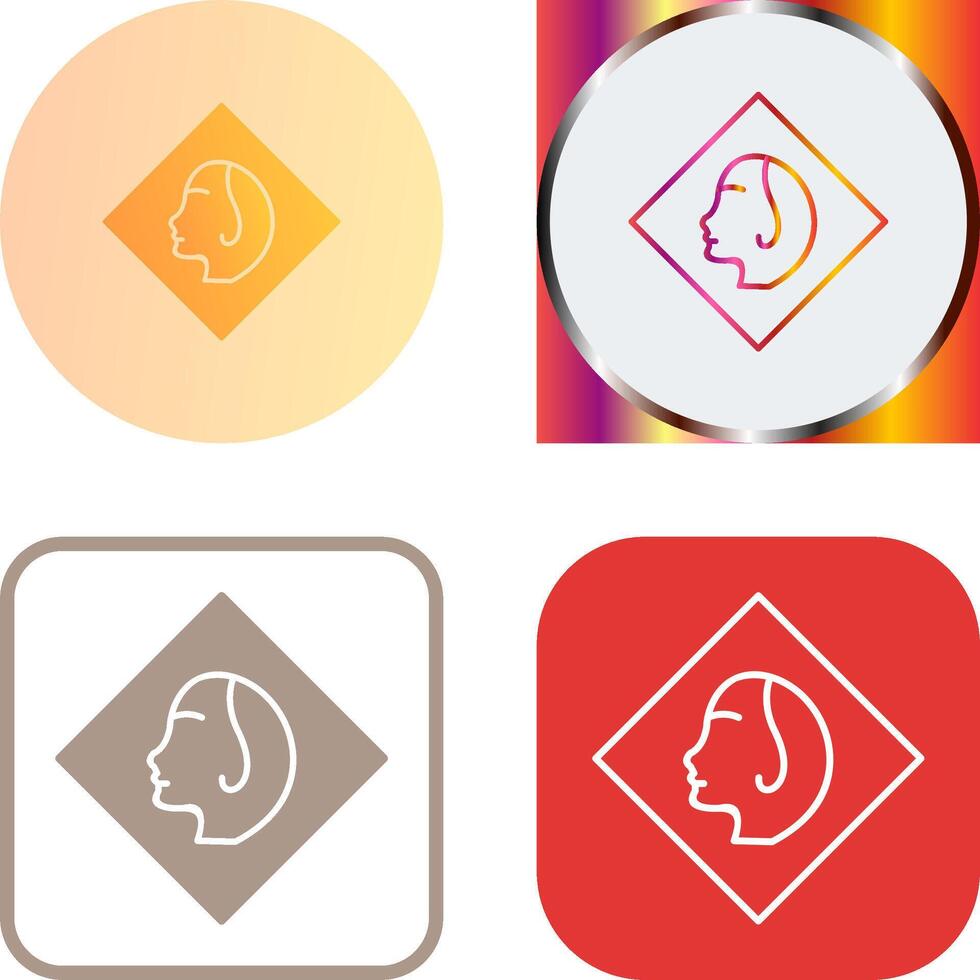 Painting of Woman Icon Design vector