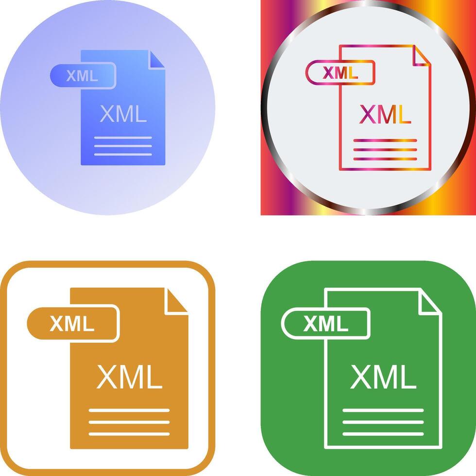 XML Icon Design vector