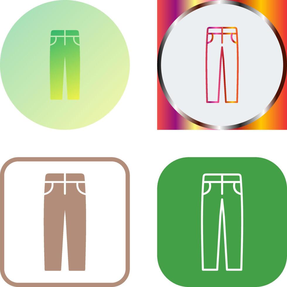 Men's Pants Icon Design vector