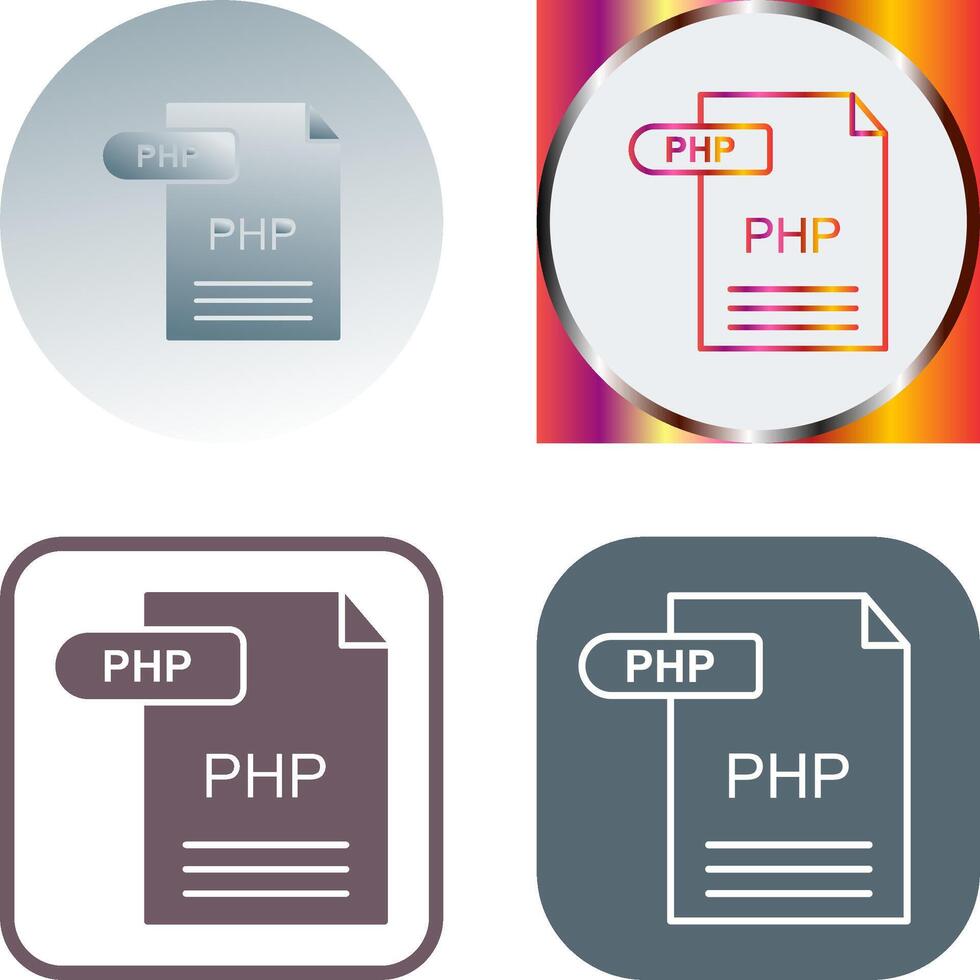PHP Icon Design vector