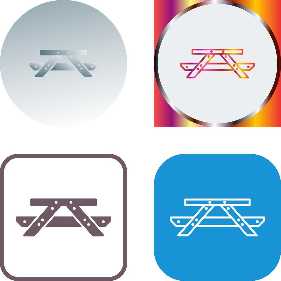 Picnic of Table Icon Design vector