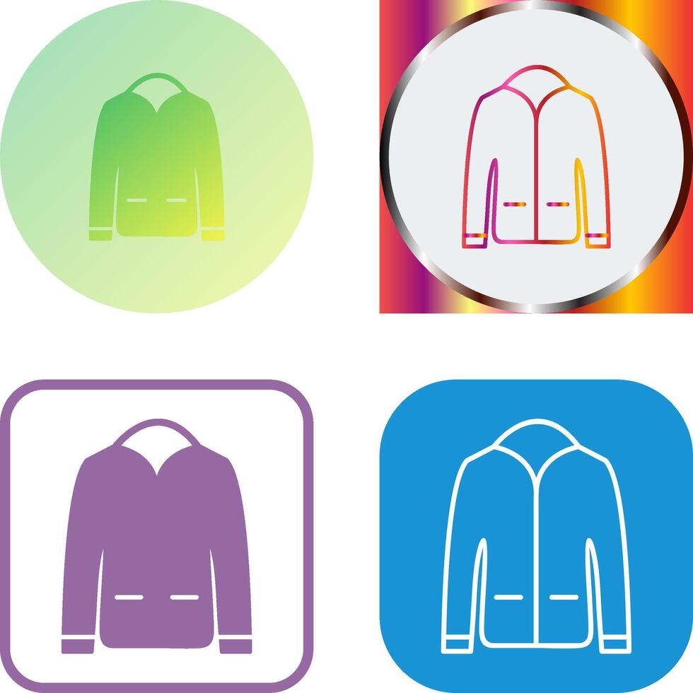 Men's Jacket Icon Design vector