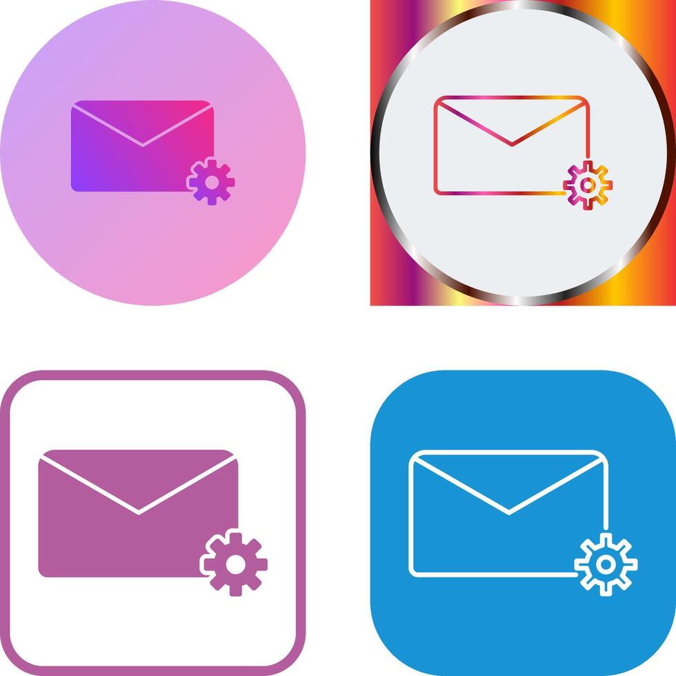 Message Settings Icon Design vector