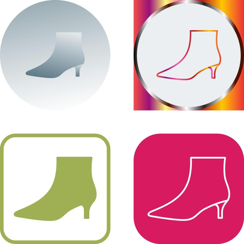 Boots with Heels Icon Design vector