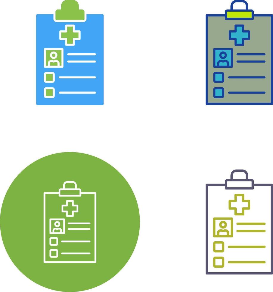 Medical Record Icon Design vector