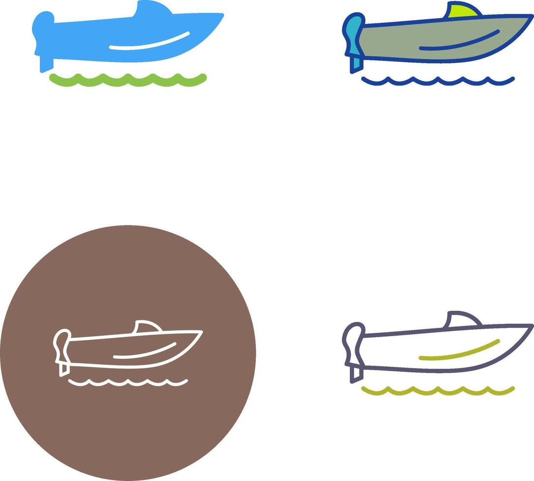 Speed Boat Icon Design vector