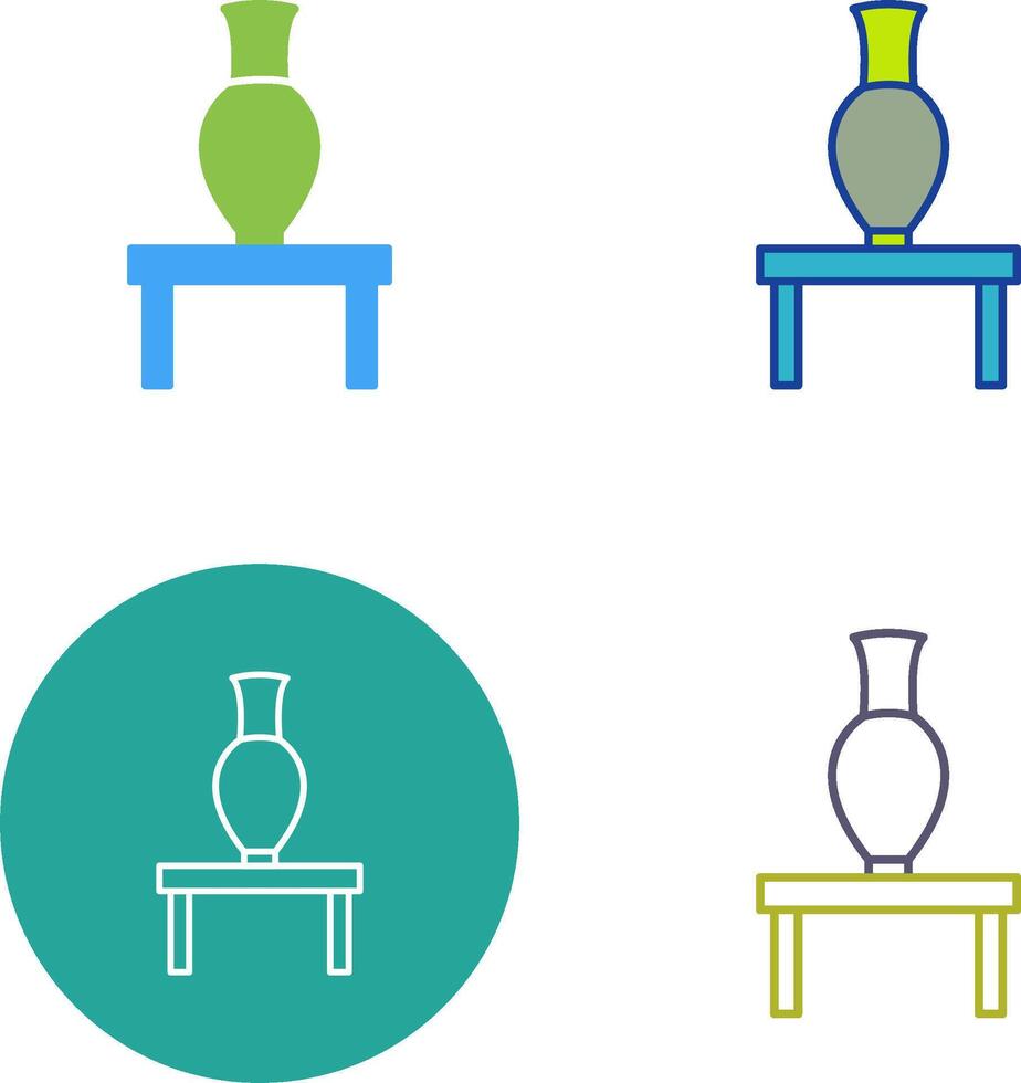 Vase Exhibit Icon Design vector