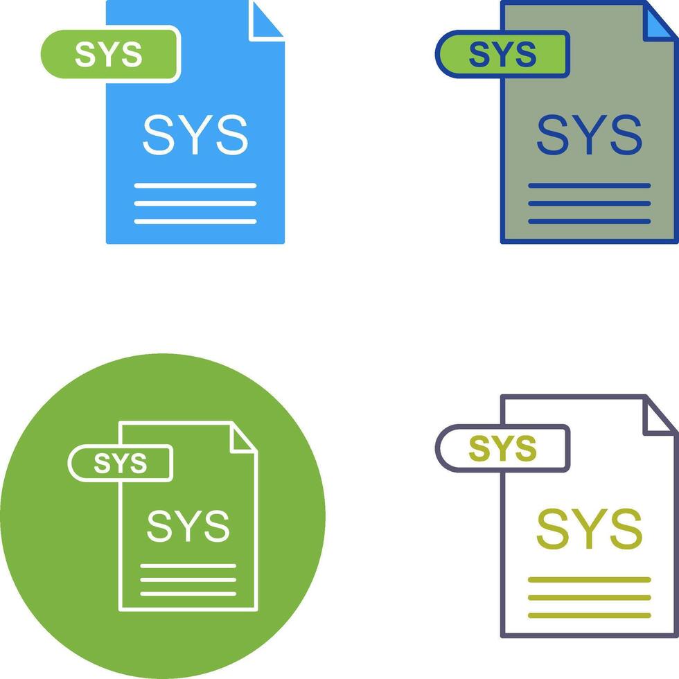 sys icono diseño vector