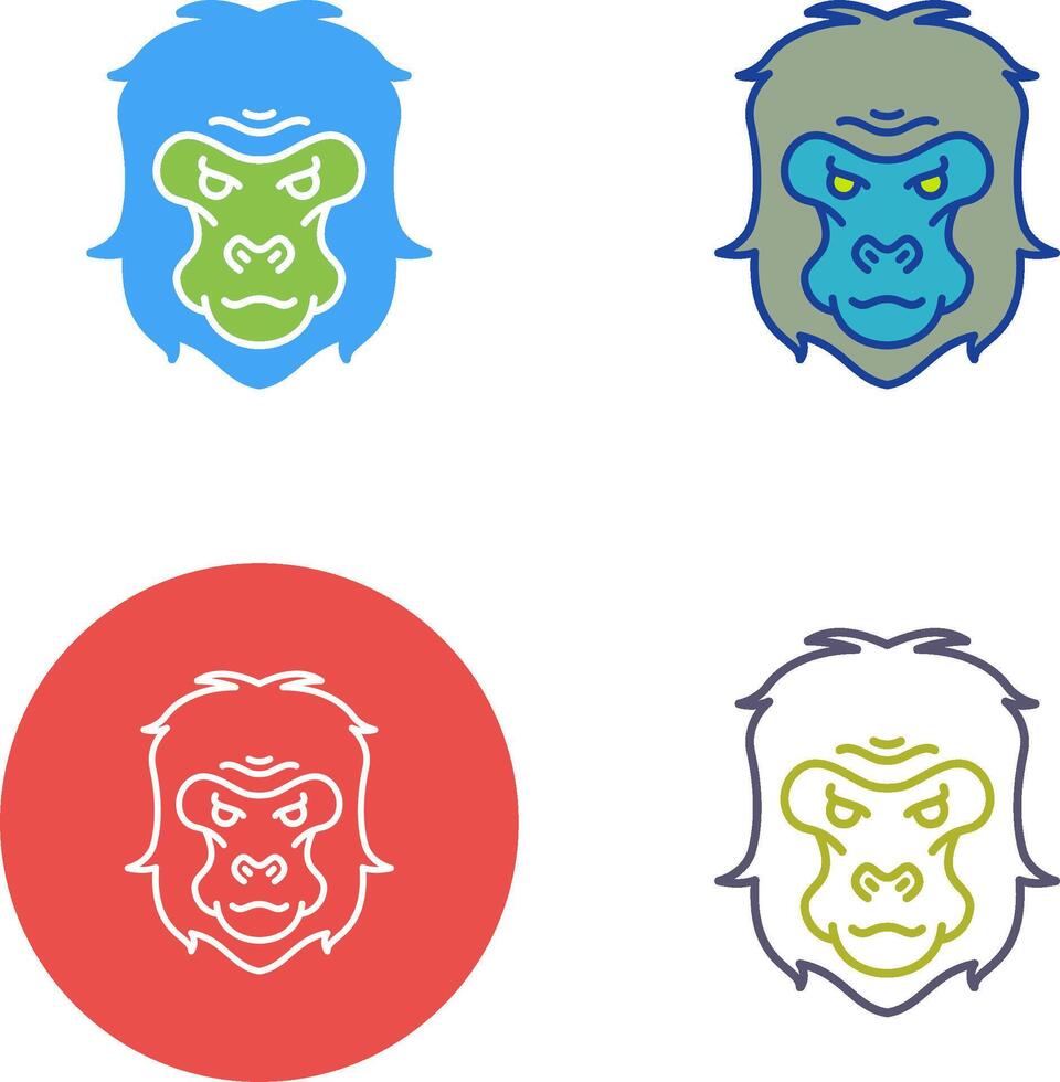 Gorilla Icon Design vector