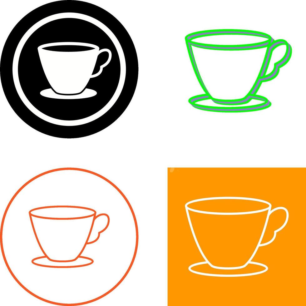 Tea Cup Icon Design vector