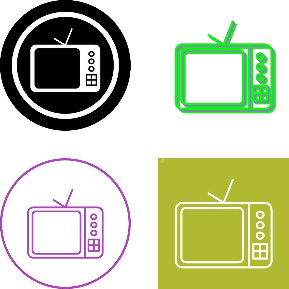 TV Set Icon Design vector