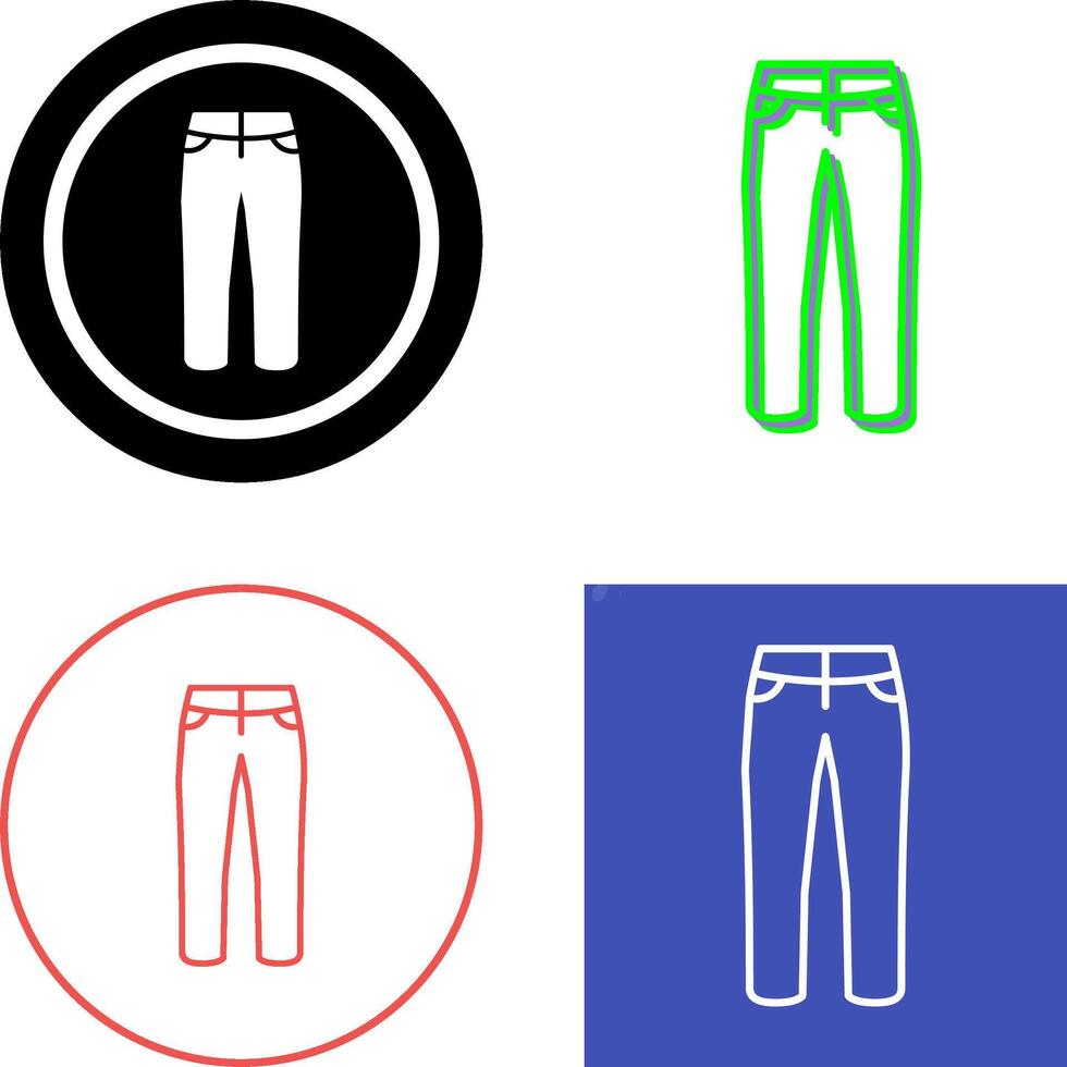 Trousers Icon Design vector