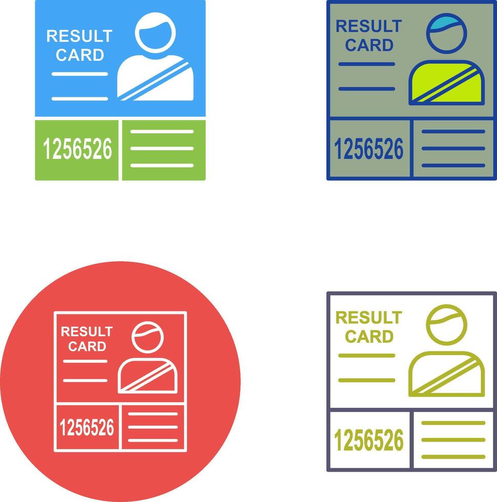 Candidate Results Icon Design vector