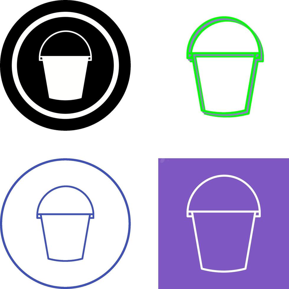 Water Bucket Icon Design vector