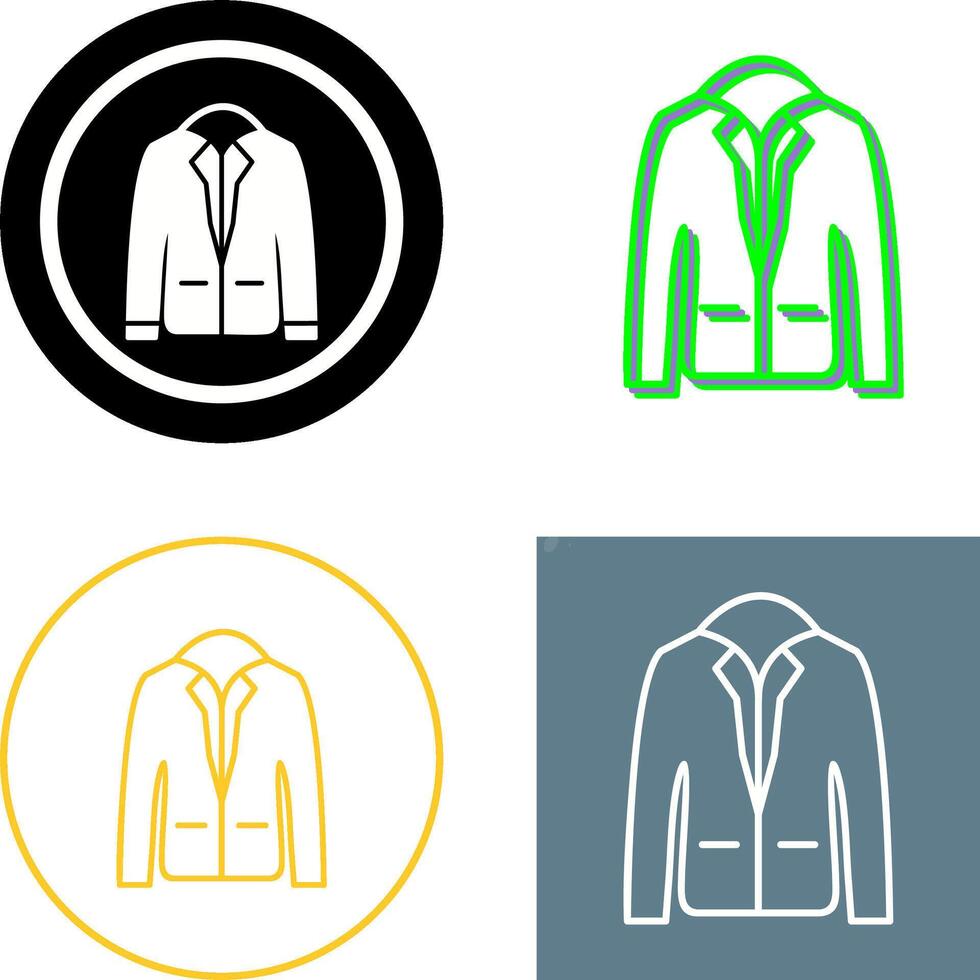 Stylish Jacket Icon Design vector