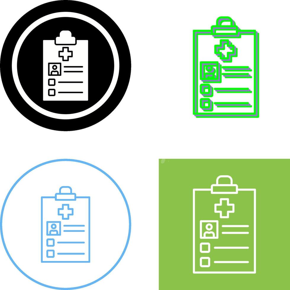 Medical Record Icon Design vector