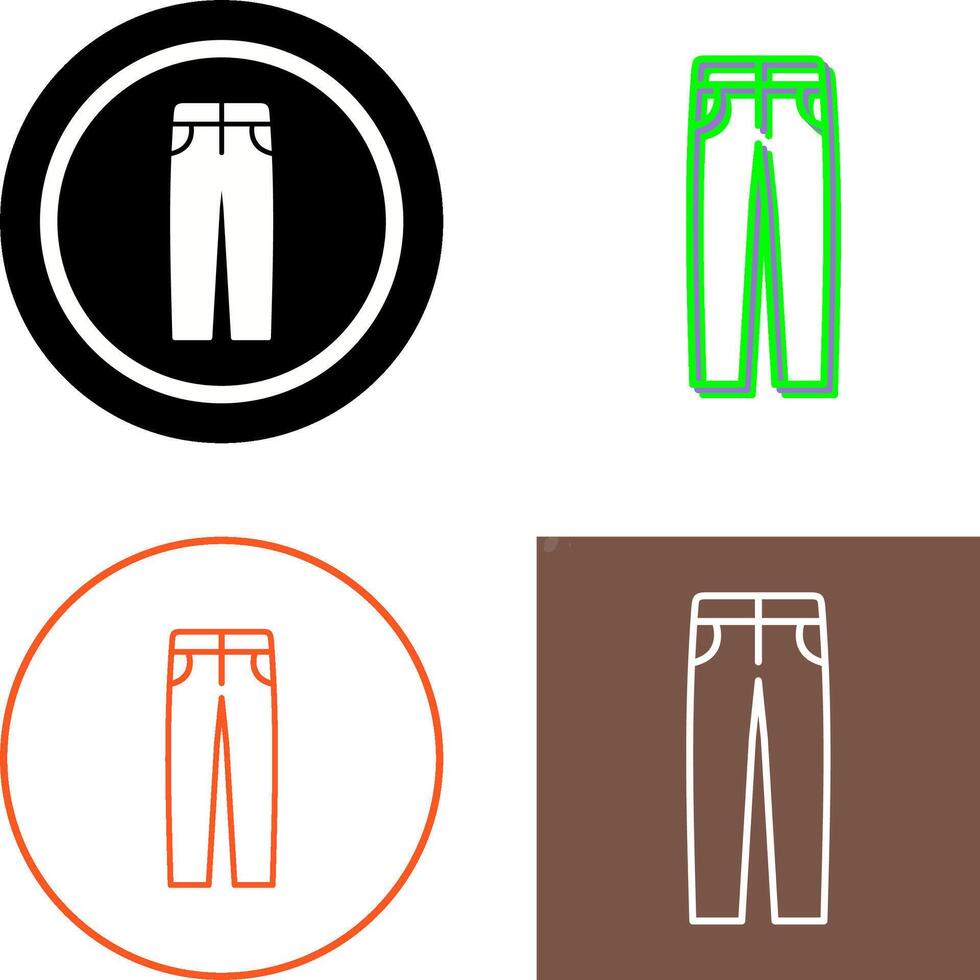 Men's Pants Icon Design vector