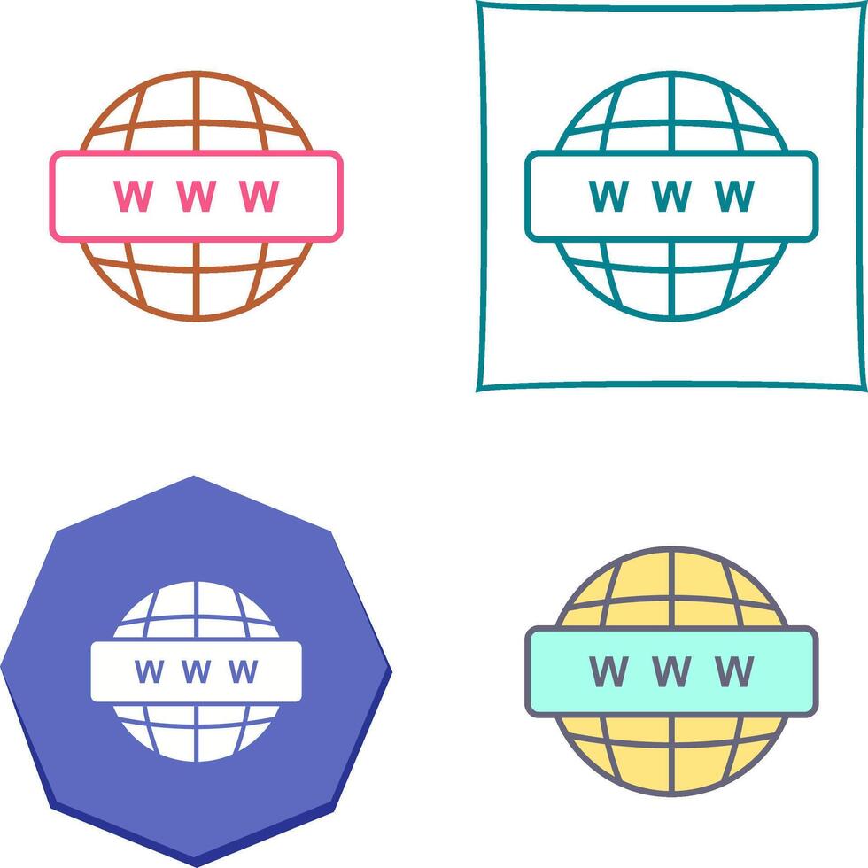 World Wide Web Icon Design vector