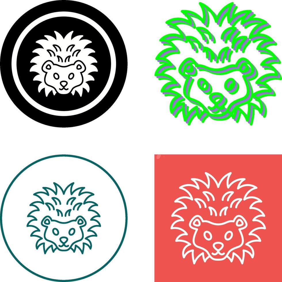 Hedgehog Icon Design vector