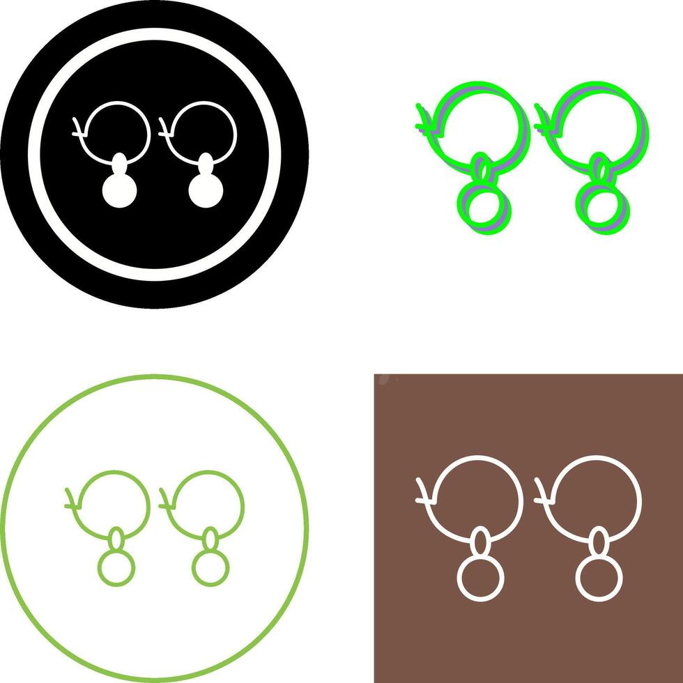 Earrings Icon Design vector