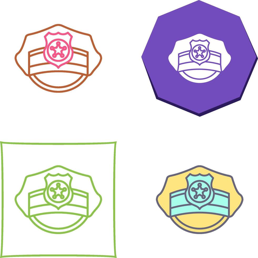 Police Hat Icon Design vector