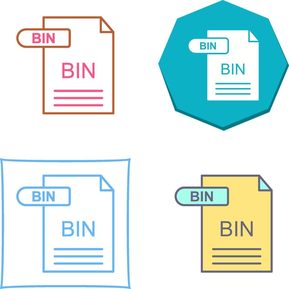 BIN Icon Design vector