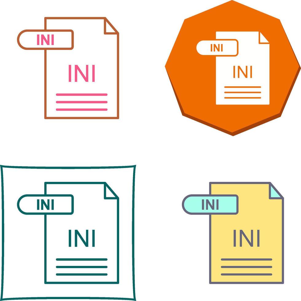 INI Icon Design vector