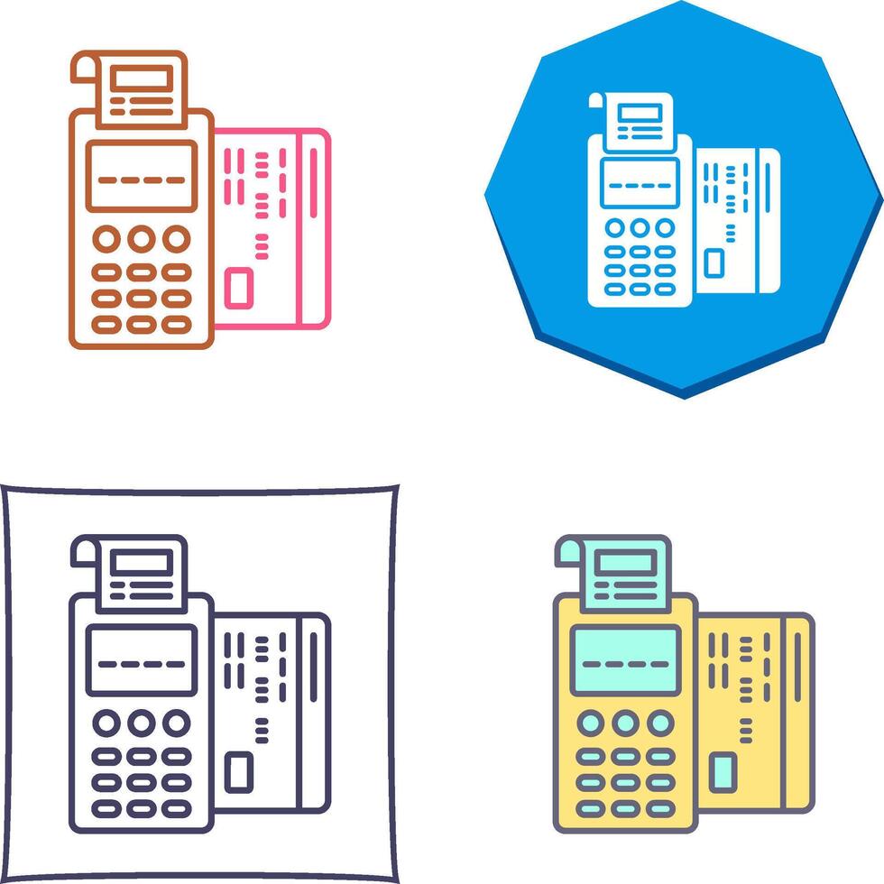 Pos Terminal Icon Design vector