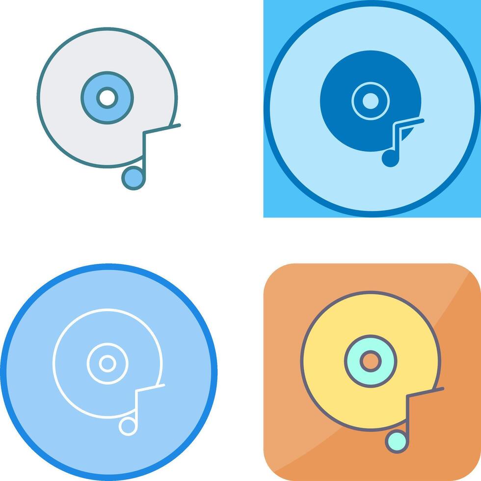 Music CD Icon Design vector