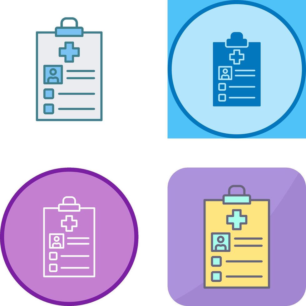 Medical Record Icon Design vector