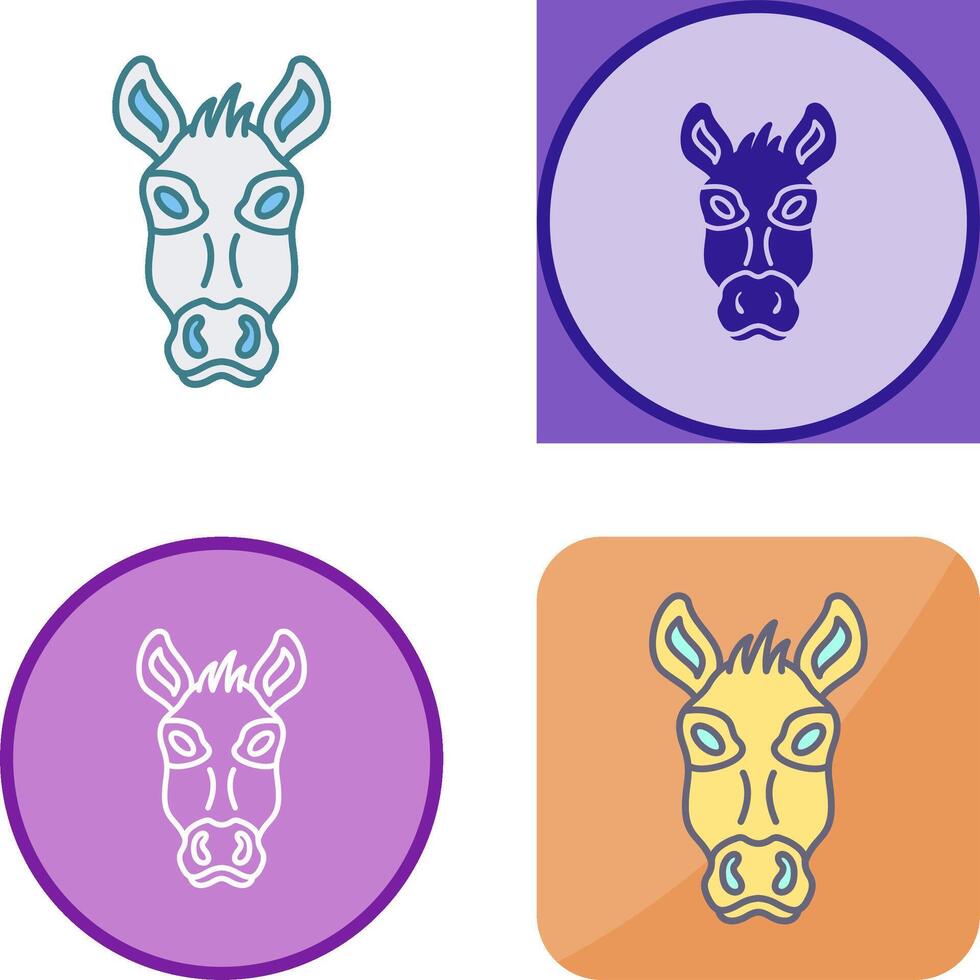 Donkey Icon Design vector