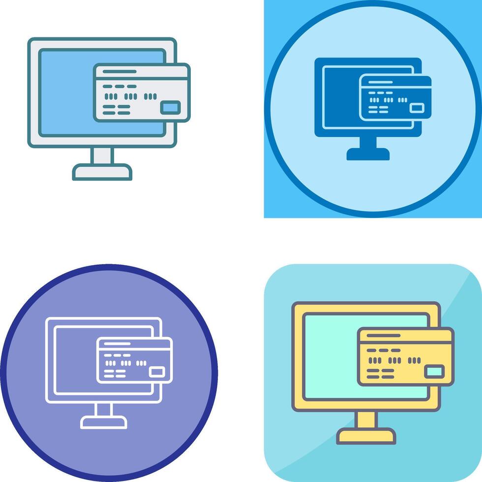Online Payment Icon Design vector