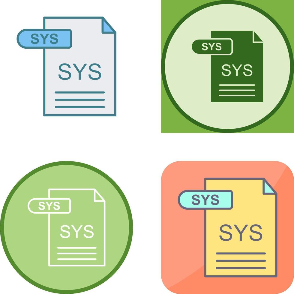 SYS Icon Design 44334011 Vector Art at Vecteezy