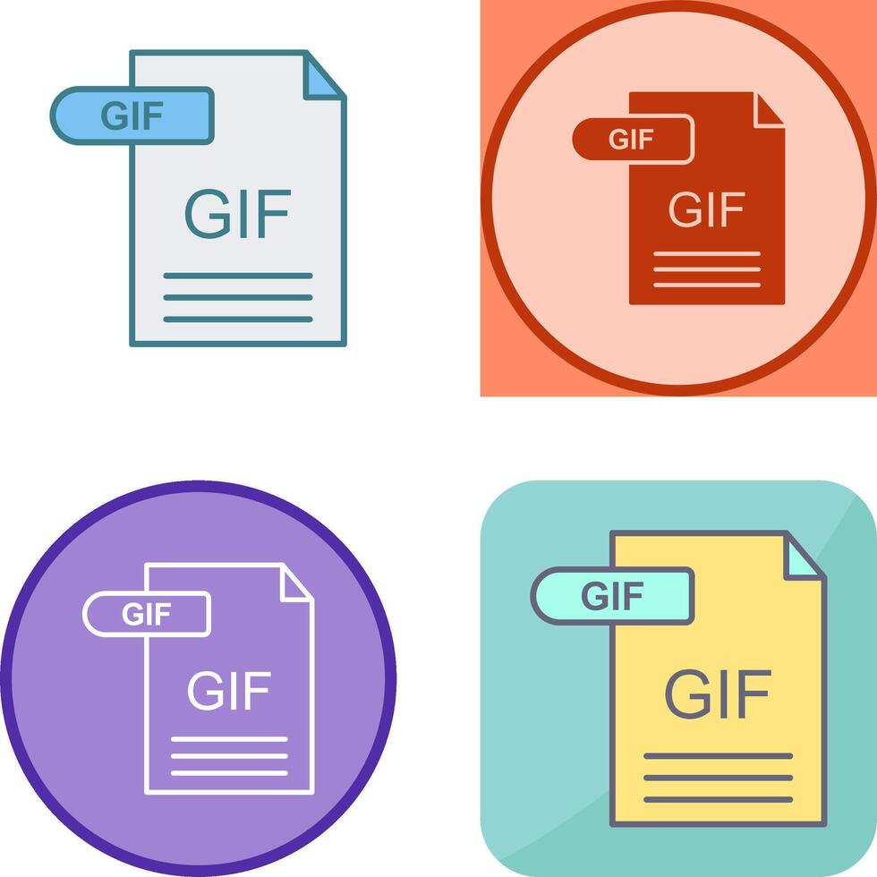 GIF Icon Design vector