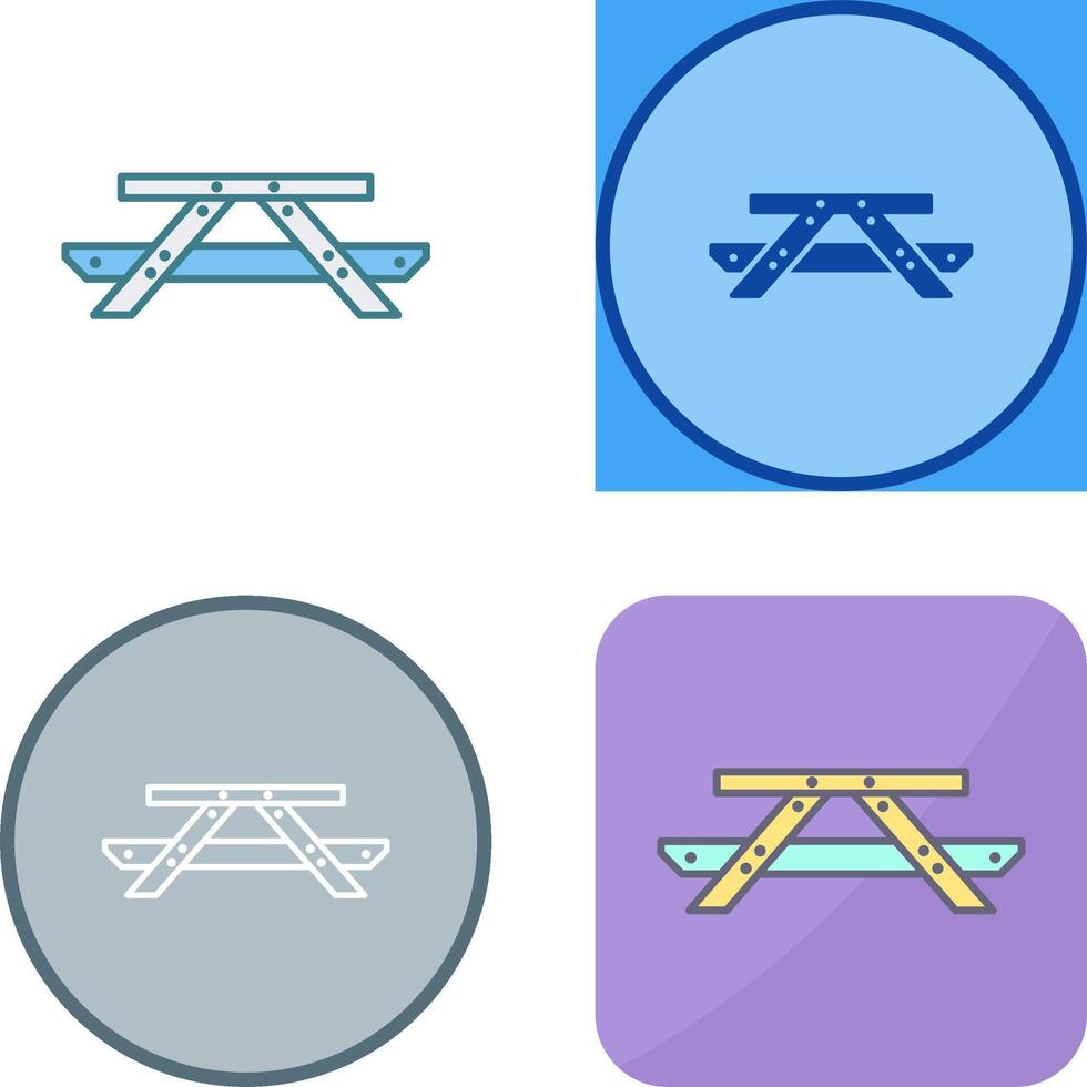 Picnic of Table Icon Design vector
