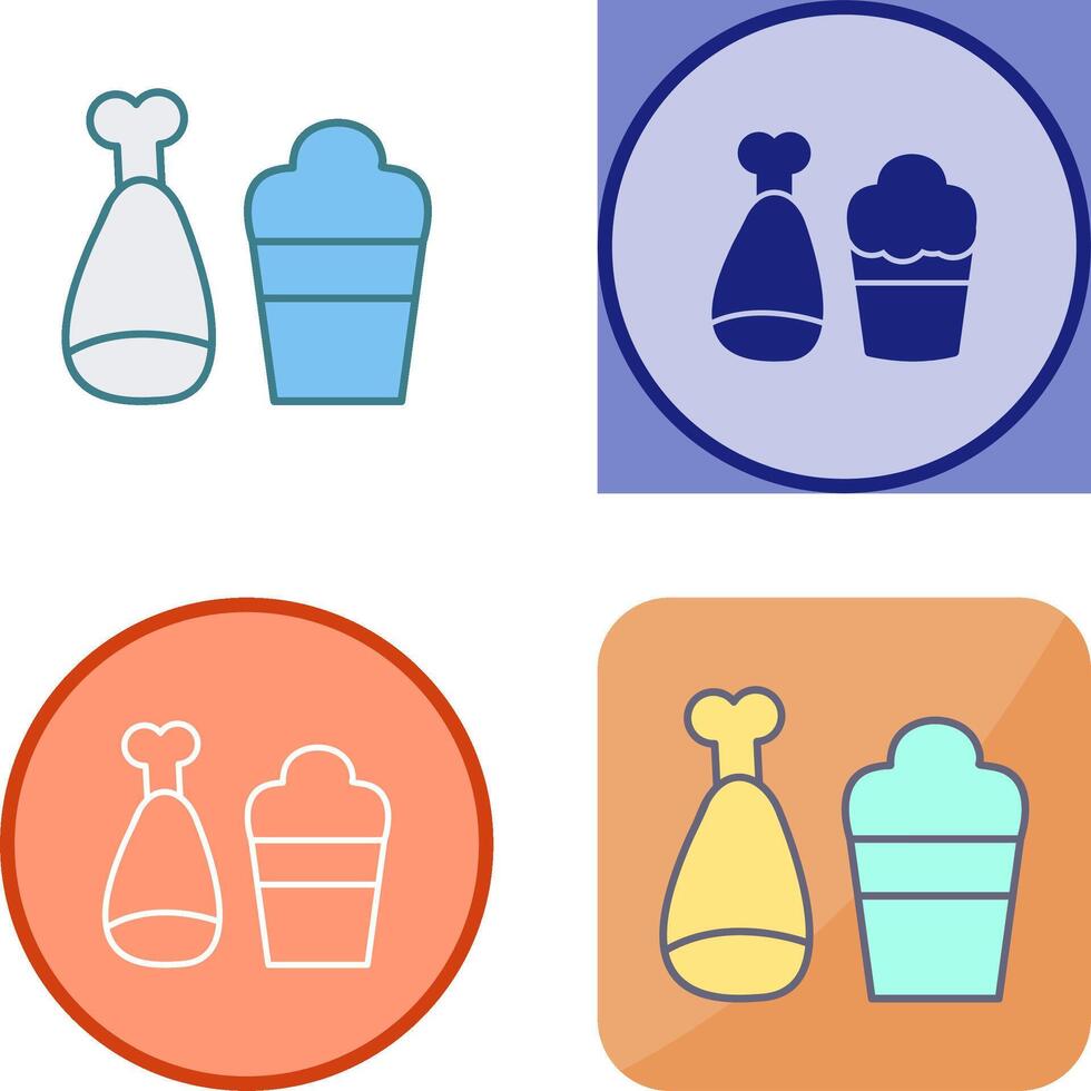 Food and Beer Icon Design vector