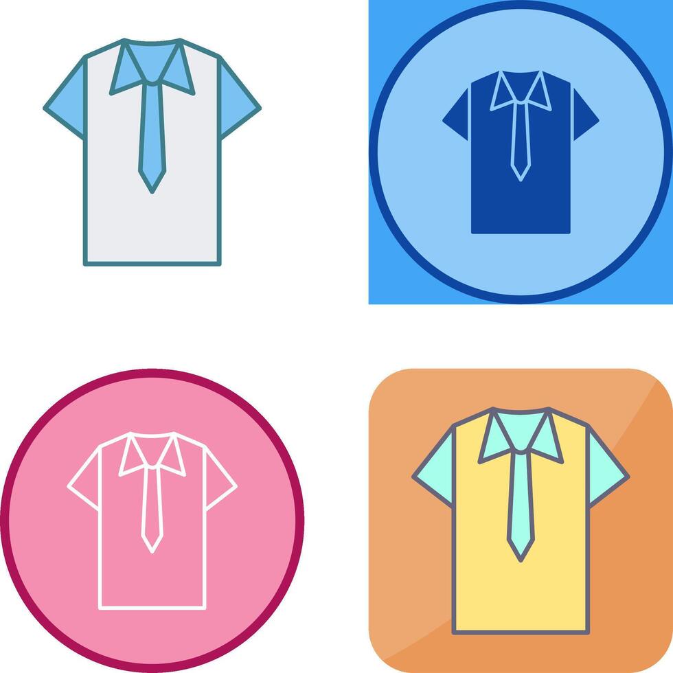 Shirt and Tie Icon Design vector
