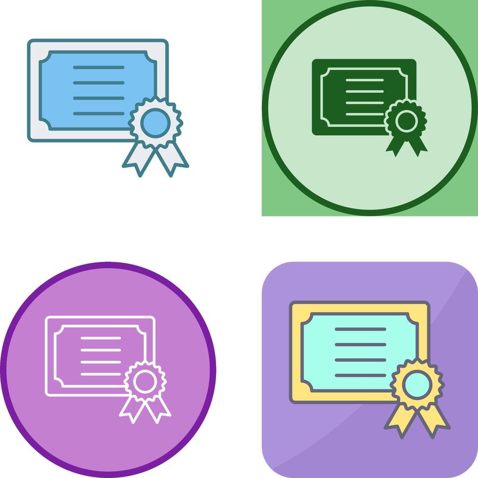 Certificate Icon Design vector