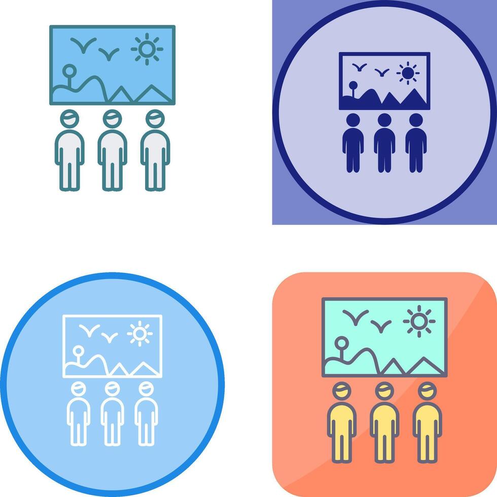 Viewing Painting Icon Design vector