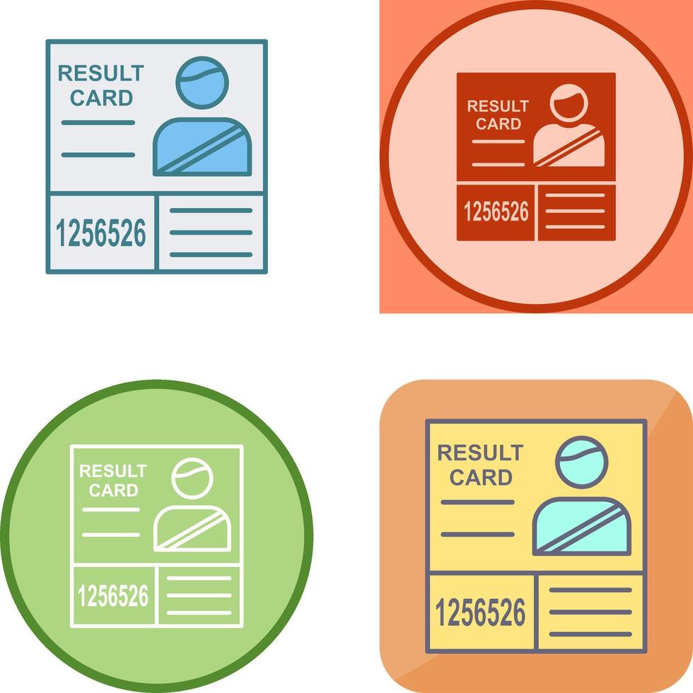 Candidate Results Icon Design vector