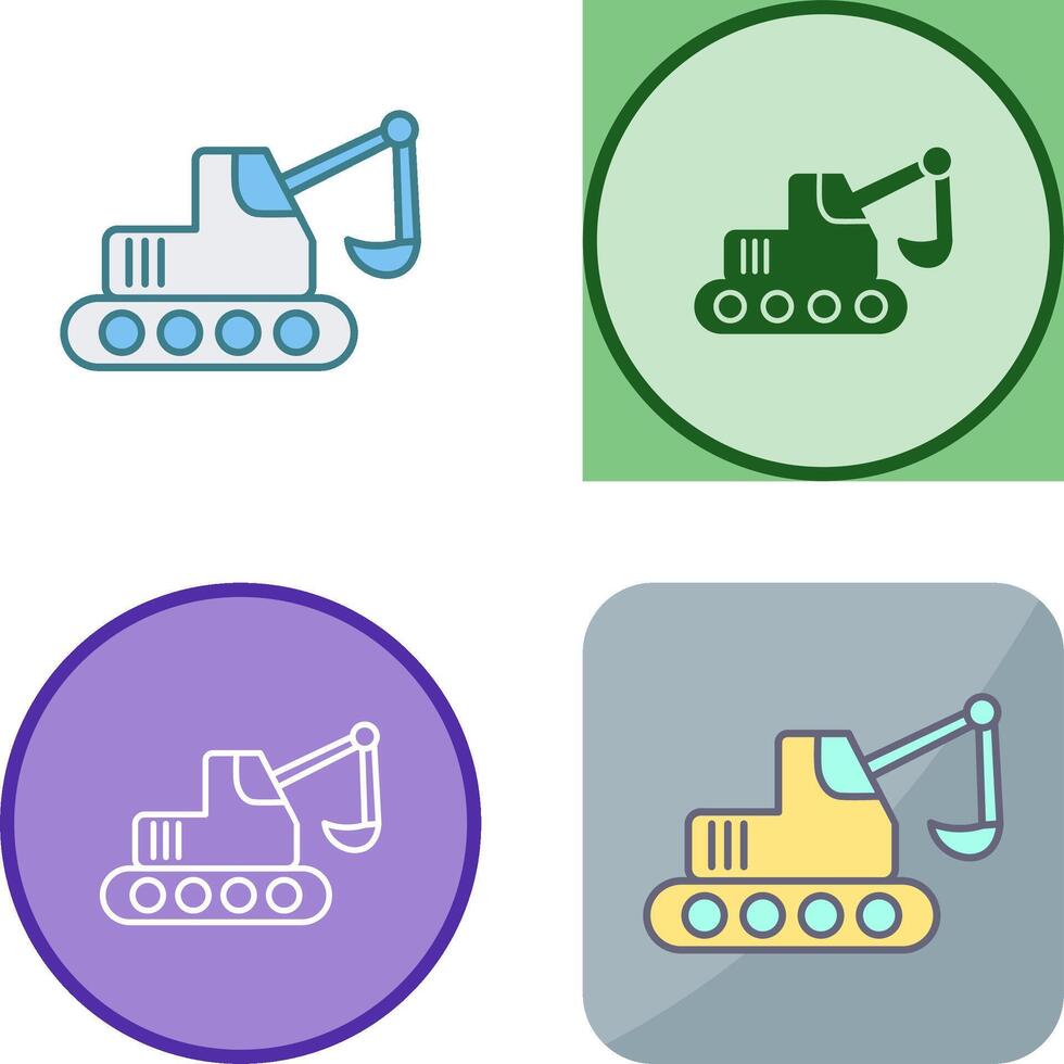 Escavator Icon Design vector
