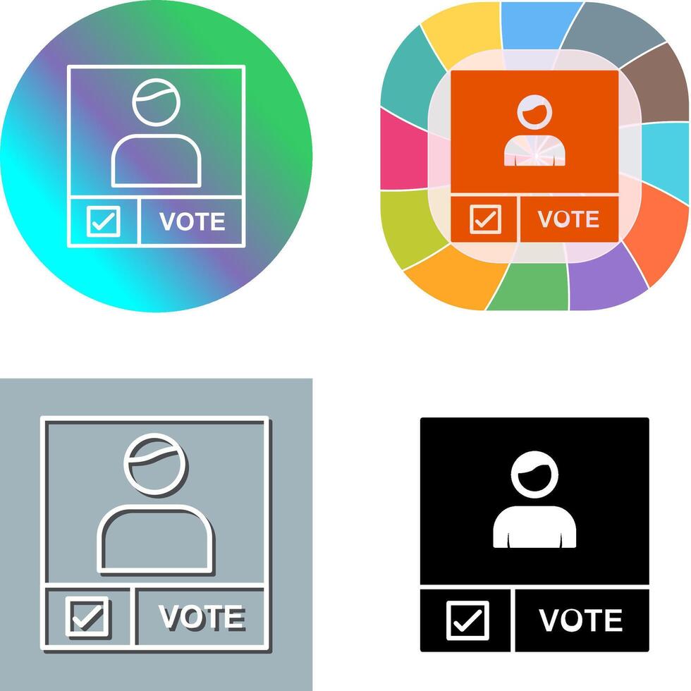 Candidate Banner Icon Design vector
