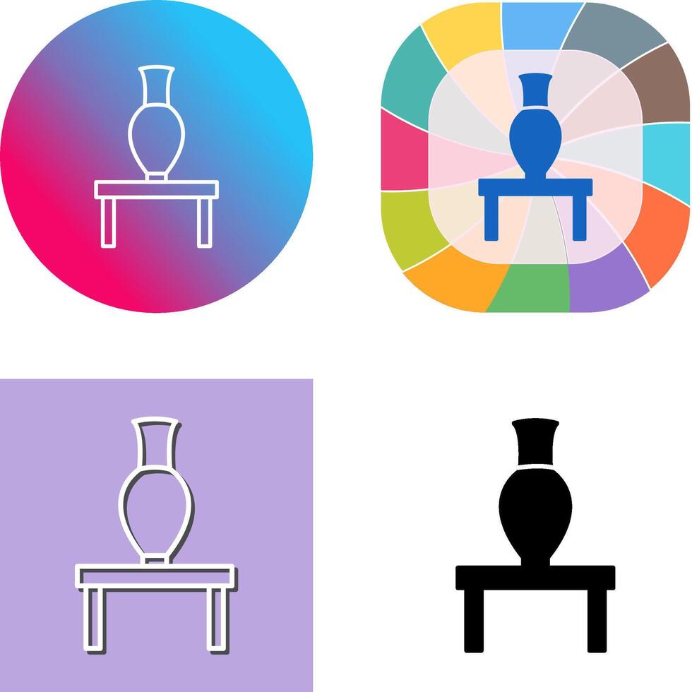 Vase Exhibit Icon Design vector