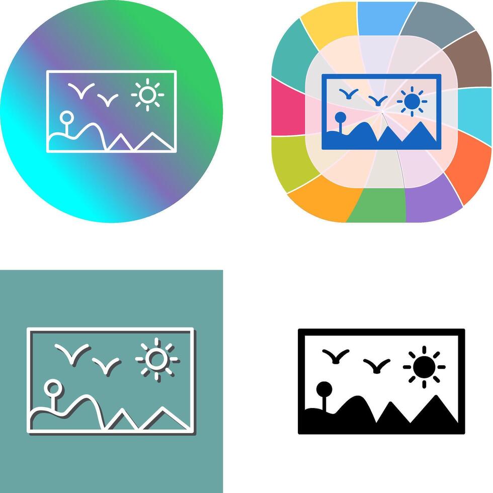 Painting Exhibit Icon Design vector