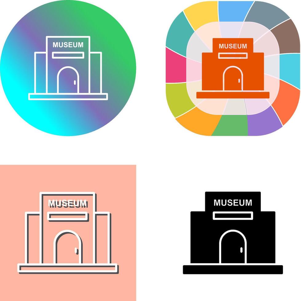 Museum Building Icon Design vector