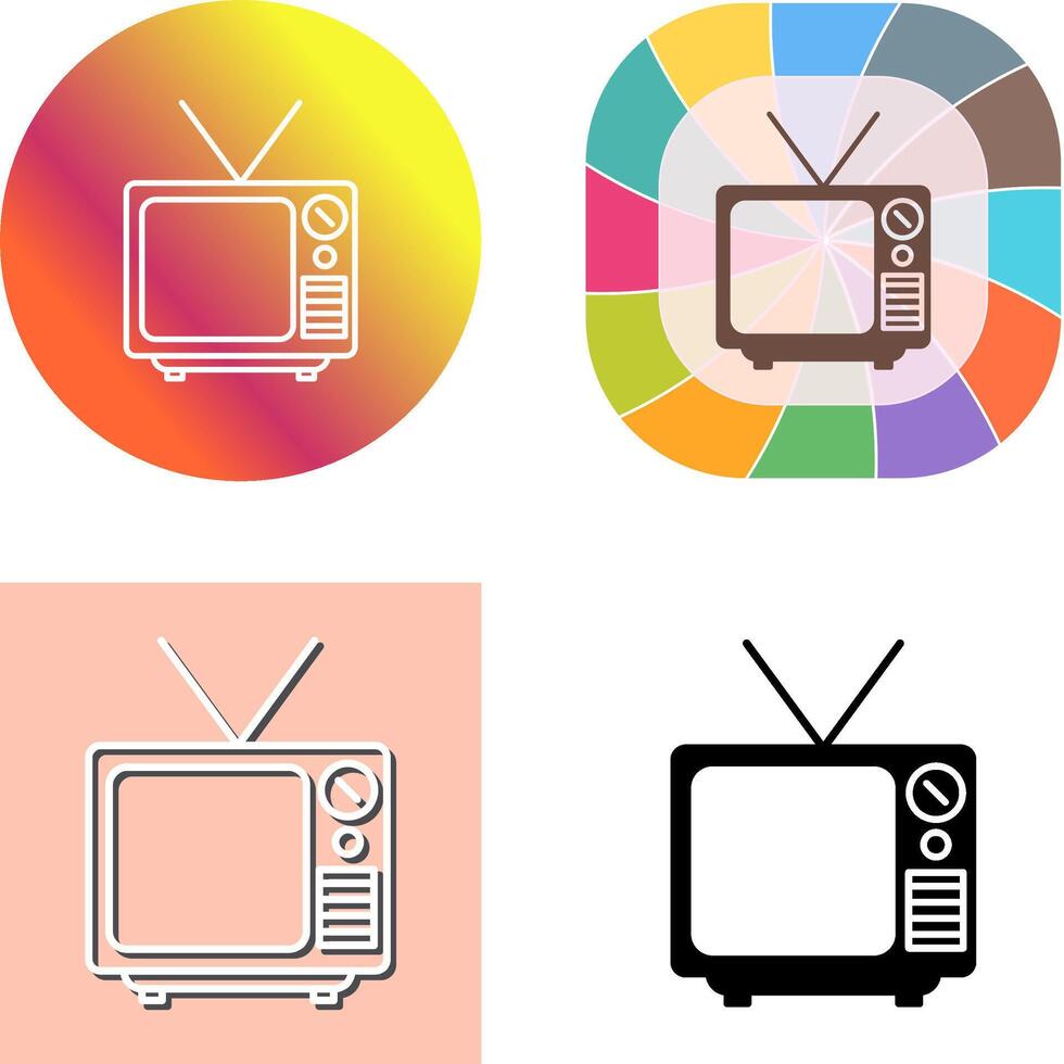 Television Broadcast Icon Design vector