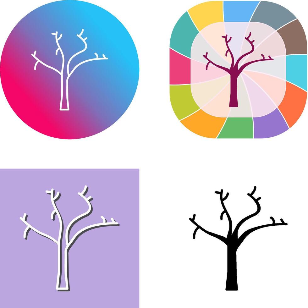 Tree with no Leaves Icon Design vector