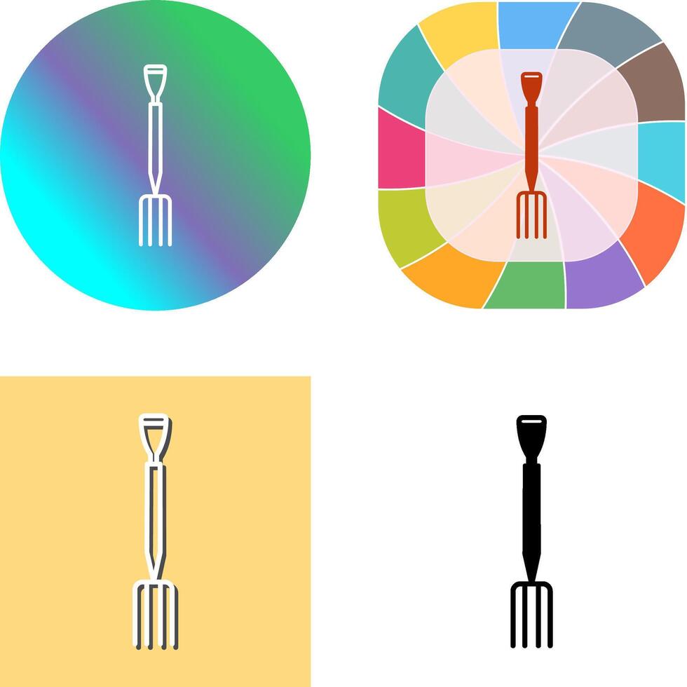 Gardening Fork Icon Design vector